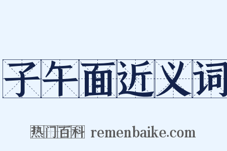 子午面近义词是什么意思的图片